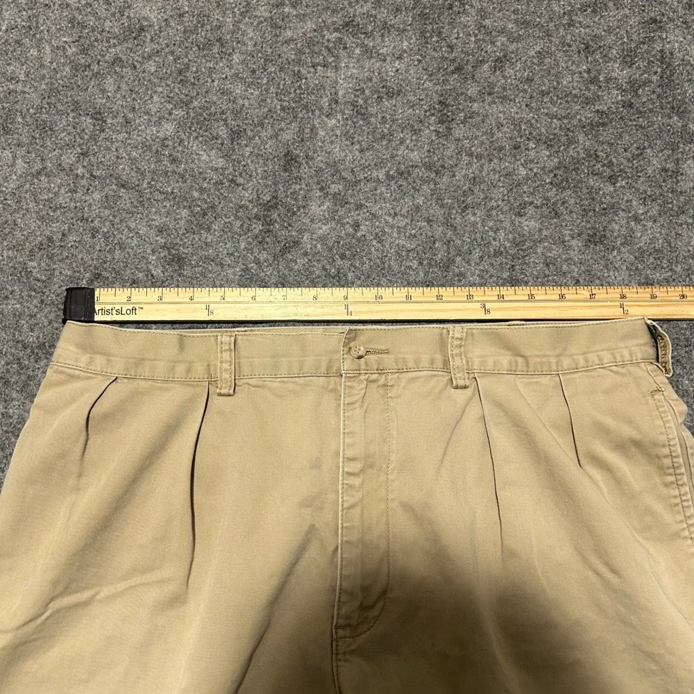 Polo Ralph‎ Lauren Tyler Short Pleated Khaki Chino Shorts Tan Mens Size 38 90s
